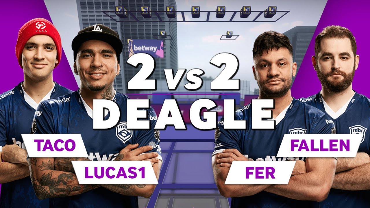 MIBR TACO and LUCAS1 vs Fer and FalleN | CS:GO Deagle 2vs2