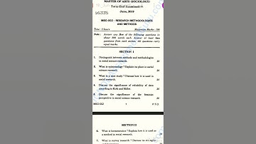 MSO 002 questions paper june 2019|IGNOU sociology classes|