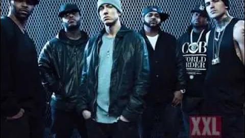 Eminem Cypher 2.0 2011 (Lyrics)(Eminem, Yelawolf, Royce 5'9, and Slaughterhouse)