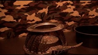 １００均アイテム　ステンレス蒸し器ウッドストーブの超安定五徳をダイソーで発見！