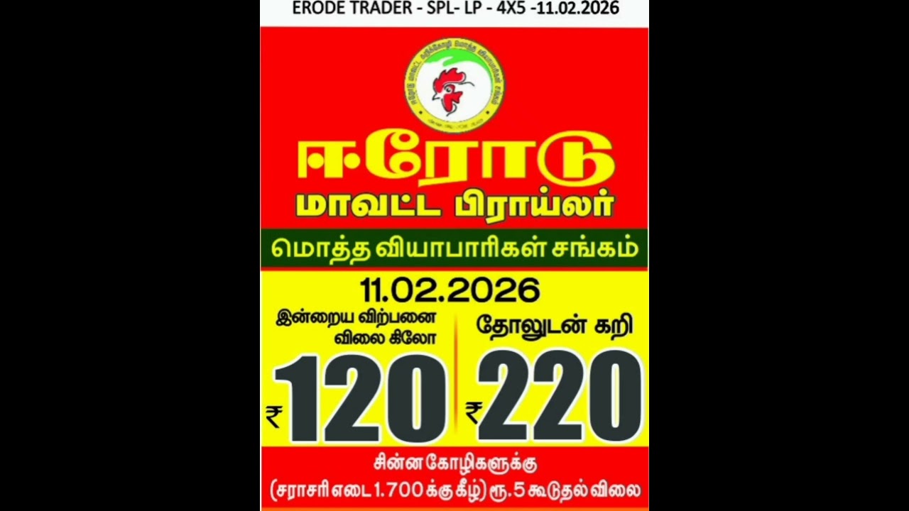 erode chicken rate | today chicken rate