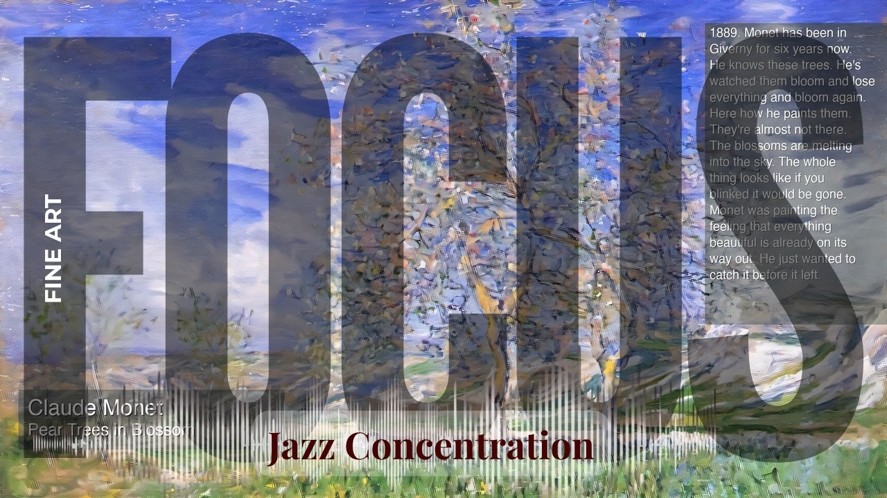 Focus - Jazzy Concentration with Fine Art | Monet · Pear Trees in Blossom & others