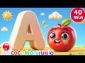 Letter A Collection for Toddlers and Kids 🔤🍎 | 40 Min Interactive Learning Songs