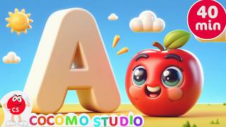 Letter A Collection for Toddlers and Kids 🔤🍎 | 40 Min Interactive Learning Songs