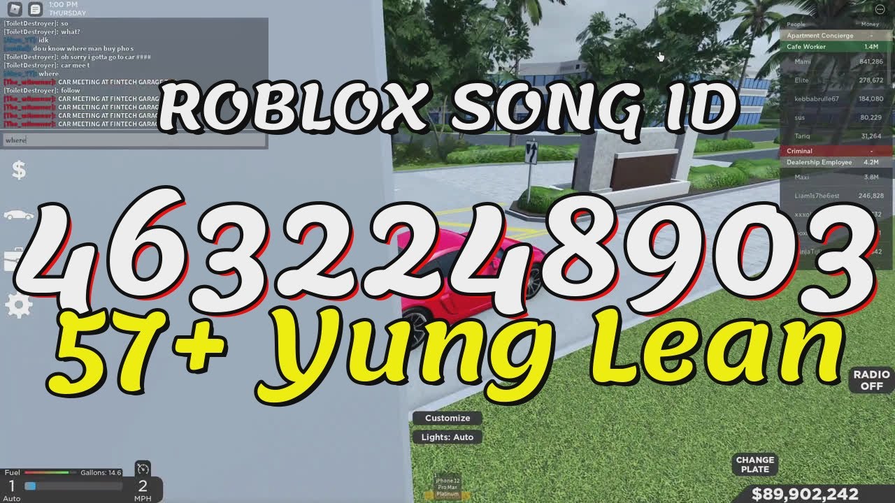 57 Yung Lean Roblox Song IDs Codes YouTube 