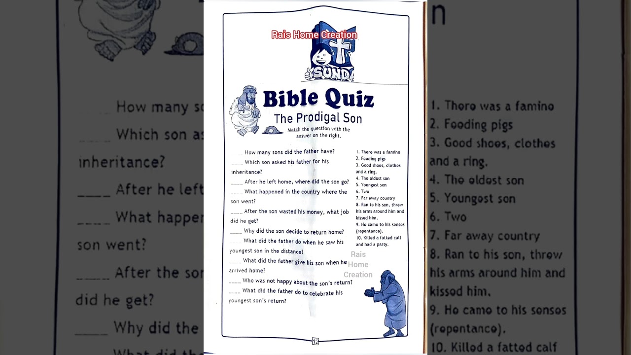 Sunday School | Bible Quiz 