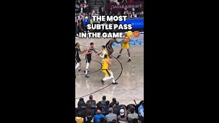 Learn the most subtle pass in the game. 🤫🏀 #shorts