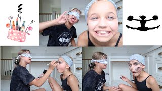My Sister Does My Cheer Makeup Blindfolded | Reese Paige LeRoy