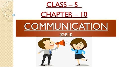 Communication || Social Science || Class-5 || Chapter-10 || Part-1