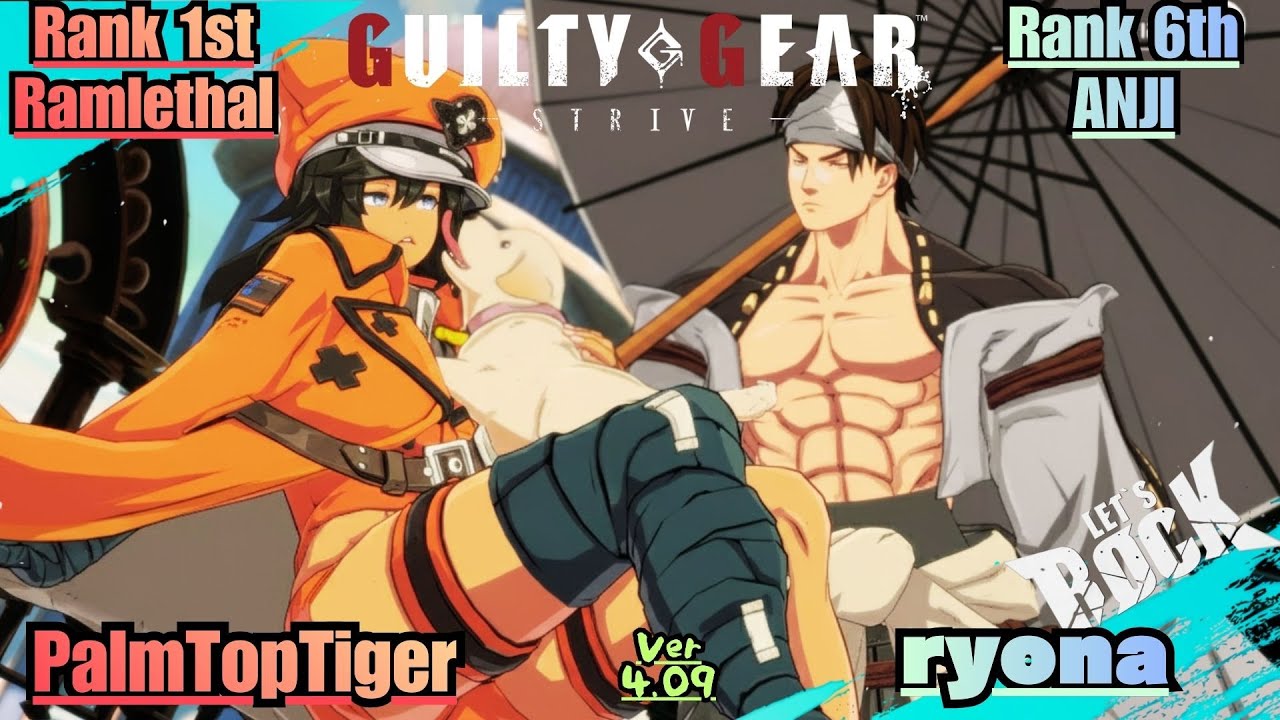 GGST Rank 1st Ramlethal / ラムレザル [ PalmTopTiger ] vs Rank 6th ANJI / 闇慈 ...