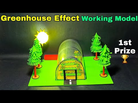 Greenhouse project science model | Greenhouse project for exibition | Greenhouse effect project