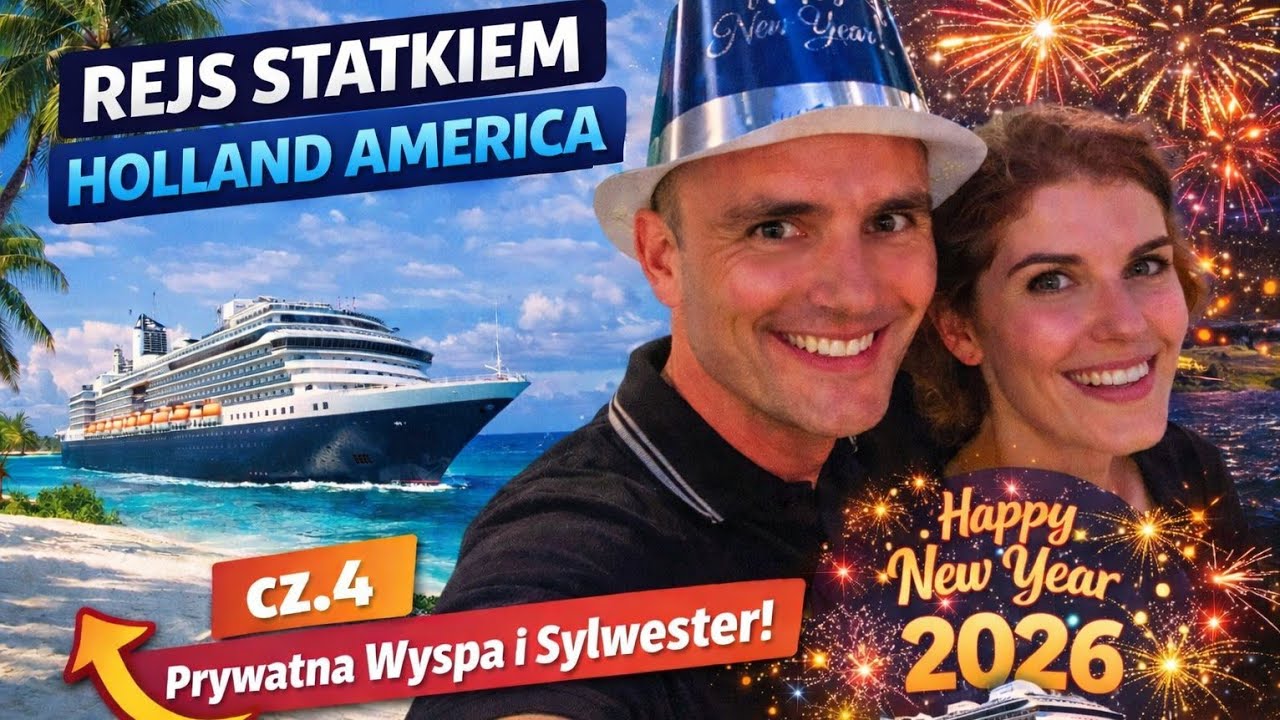 Rejs statkiem Holland America Roterdam cz.4 - prywatna wyspa i sylwester 2026