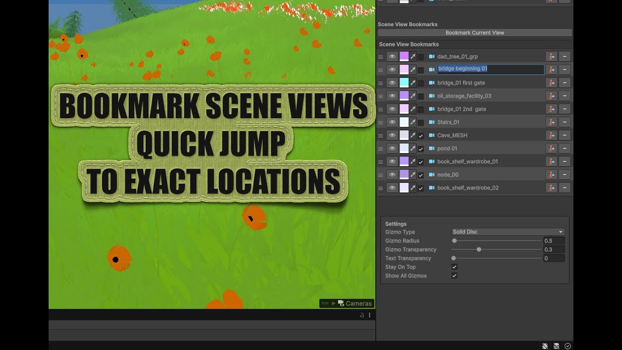 GameObject & Scene View Bookmarks, video preview 3