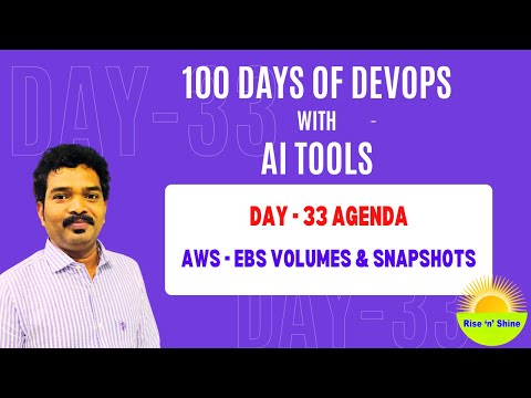 Day-33 Agenda: AWS - EBS Volumes & Snapshots