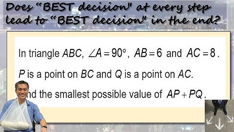 Does "BEST decision" at each stage result in "BEST decision" in the end? (Geometric inequality)