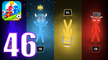 Stickman Party -Tournament Mode 1234 Players Free Random Gameplay Walkthrough Part 46 (Android,iOS)