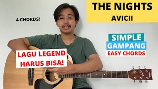 EASY GUITAR CHORDS (The Nights - Avicii) (Guitar Tutorial) Simple! LEGEND SONG!