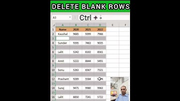 एक click से blank row delete करें#exceltips #excelfunctions #exceltricks #ytshorts