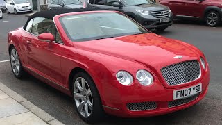 BENTLEY CONTINENTAL GT V8 CONVERTIBLE  in St James Red
