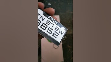 3d number plate keychain