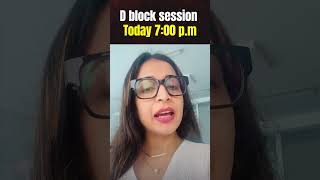 D-Block Live Session | 5th May at 7 PM | TGT PGT GIC BPSC ASS. PROF. Chemistry | Don’t Miss