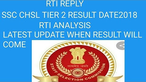 SSC CHSL 2018 TIER2 RESULT DATE SKILL DATE