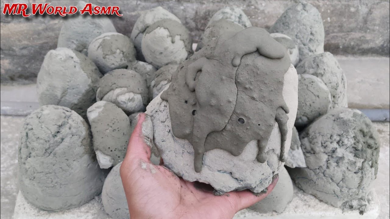 New 🔥 mind-blowing 💣 bombastic Grey mud dirt dry crumbling & Water crumbling with bombastic video 🔥