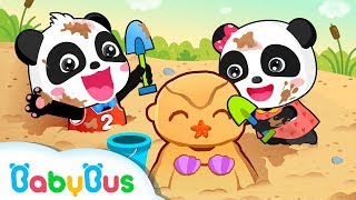 どこでもすなば 海で 砂遊び！水遊び！ | 赤ちゃんが喜ぶアニメ | 動画 | BabyBus screenshot 3