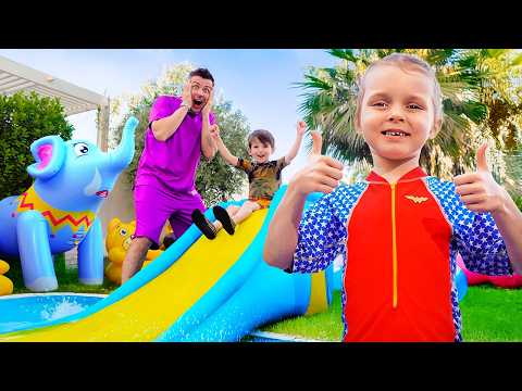 INFLATABLE POOL ADVENTURES! 🏖️ Fun games and important rules for kids