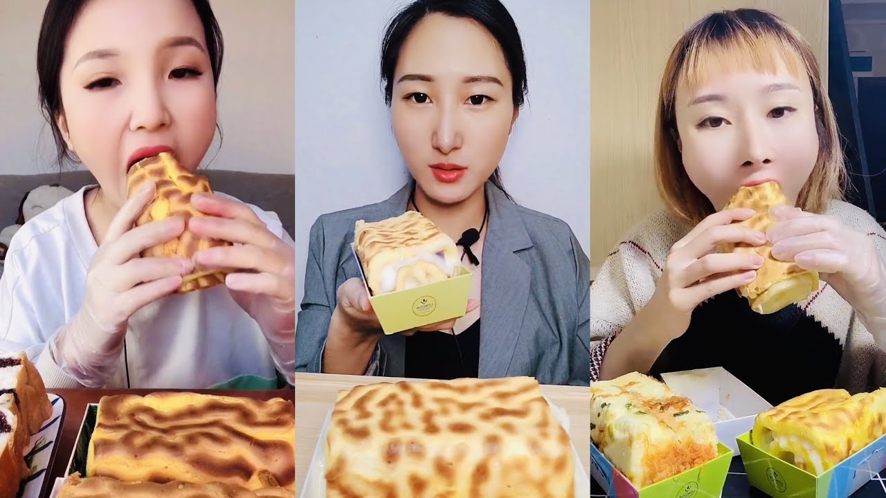 ASMR Tiger Skin Roll Cake Mukbang |먹방 | 饮食表演 | การแสดงการกิน| 食事ショー |Eating Sound