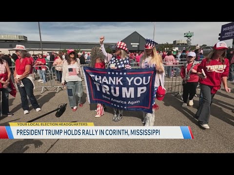 President Trump holds rally in Corinth, Mississippi
