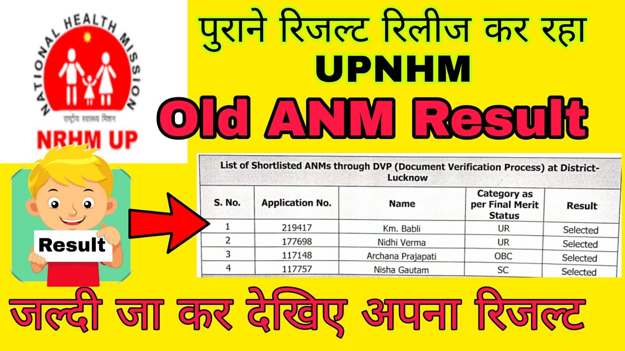 UP NHM RESULT 2022 | UP NHM ANM RESULT | पुरानी वैकेंसीयों का रिजल्ट हुआ जारी 🔥 | Upnhm Sts Result