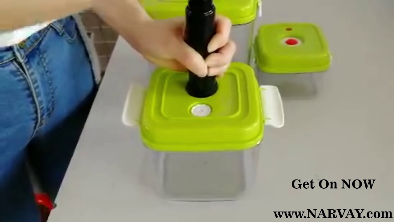 Best Food Square Plastic Vacuum Containers With Pump YouTube