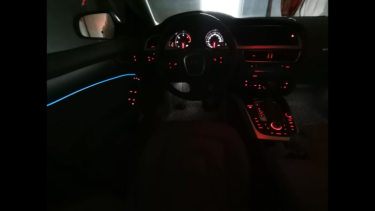 Montare lumini ambientale in interiorul masinii (Audi A5) - YouTube