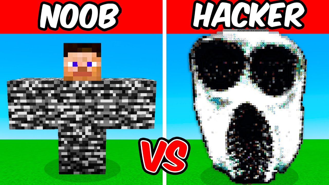 NOOB VS HACKER DOORS AMBUSH Build Challenge (Minecraft) YouTube