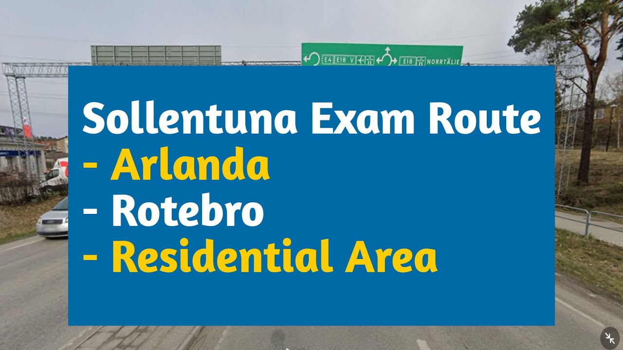 Sollentuna Exam Route:Arlanda,Rotebro-Körkort,Förarprov,teoriprov, körprov,Sweden Driving Licence
