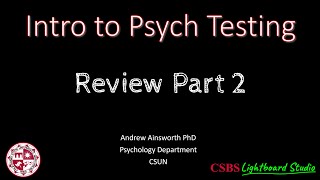 PsychTesting: Stats Review 2