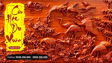 Tranh gỗ tùng hạc diên niên đục kênh bong giá DƯỚI 5 triệu đồng  [VẠN ĐẠT]