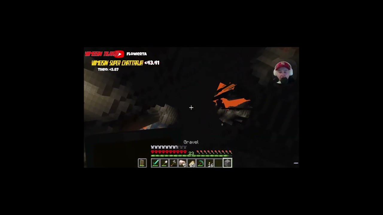 Minecraft - Putosin korkealta  #letsplay #minecraft #games #minecraft #hardcore #felling #gravel