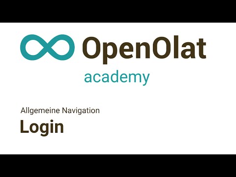 Login (Allgemeine Navigation, OpenOlat Academy Basics I-0)