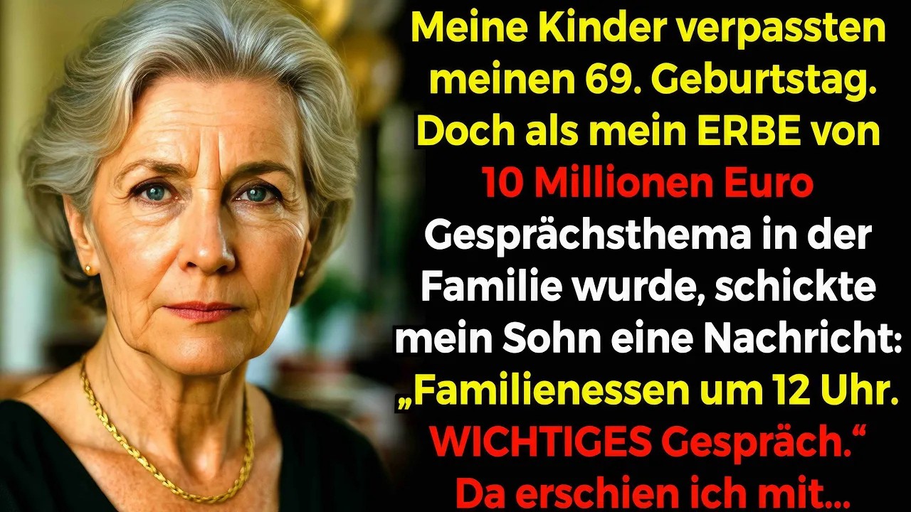 Meine Kinder ignorierten mich an meinem Geburtstag   dann änderte mein Erbe von 10 Mio  Euro alles