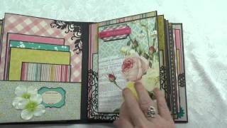 Small Scrapbook-chipboard Album 5 1/2bare Journal or Photo Book