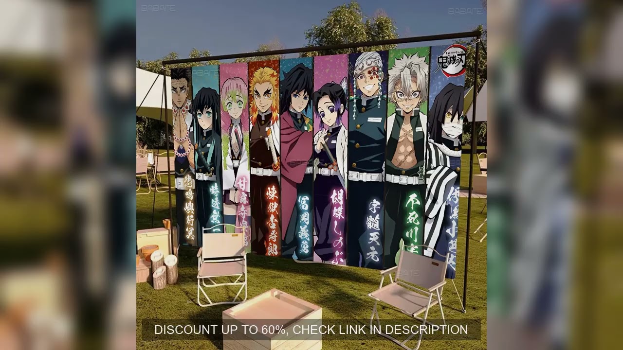 Demon Slayer Printed Large Flag Art Science Fiction Room Home Decor Decor Banner