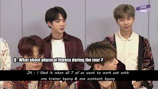 [ENGSUB/INDOSUB] BTS Physical Fitness During Tour (turn on cc)