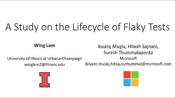 A Study on the Lifecycle of Flaky Tests (ICSE 2020)