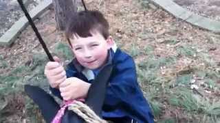 How to hang up a Horse Tire Swing in a tree