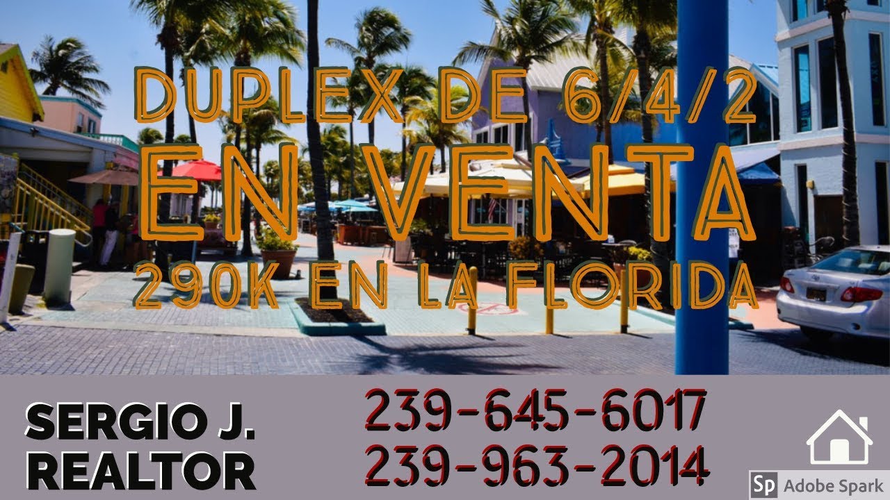 Duplex de 6/4/2 en venta 290K en la Florida. Casasbaratas YouTube