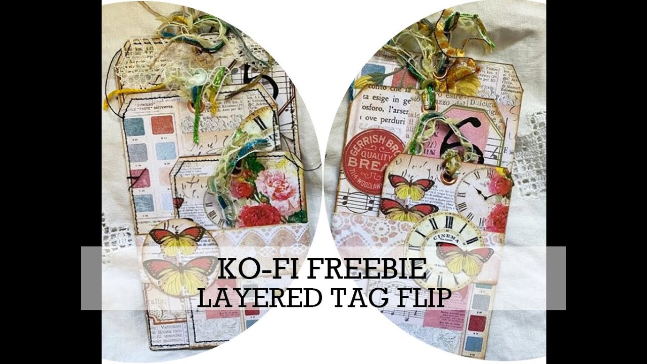 KO-FI FREEBIE 5 страниц переворачиваются, теги координаты с бесплатными коллажами FB в июле