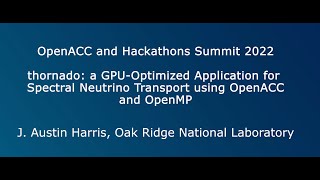 thornado a GPU Optimized Application for Spectral Neutrino Transport using OpenACC and OpenMP