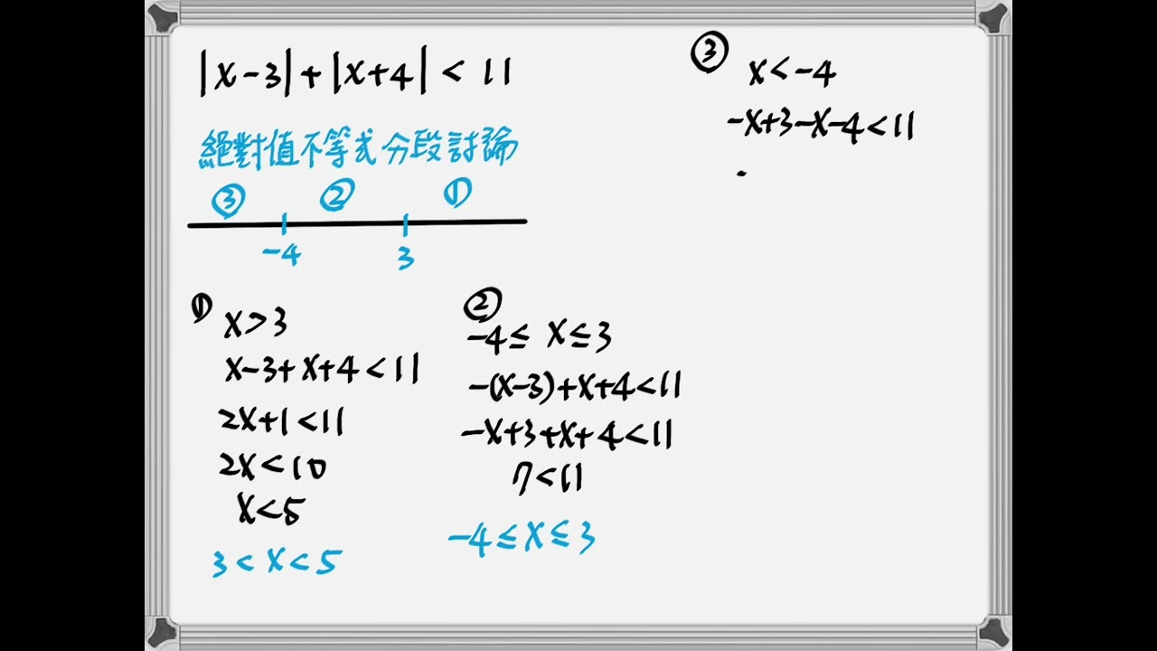 絕對值不等式分段討論例001